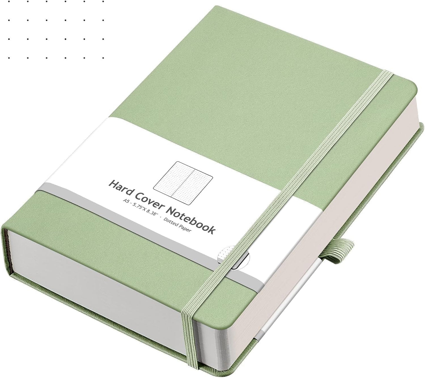 AHGXG Graph Paper Notebook - Grid Paper Notebook Large A4 8.5''×11'', 320 Pages Thick Journal, 100gsm Thick Graph Paper, Leather Softcover, Inner Pocket - Black