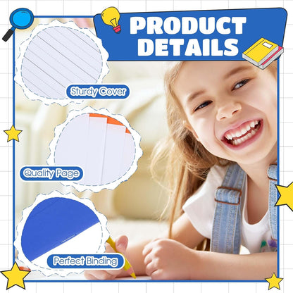 Henoyso 12 Pcs Primary Composition Notebook K-2 Primary Journal, Notebook for Kids Supplies, Bulk Blank Writing Book for Kid to Write Draw Journal 60 Page (9.8″ X 7.5″,Light Color)
