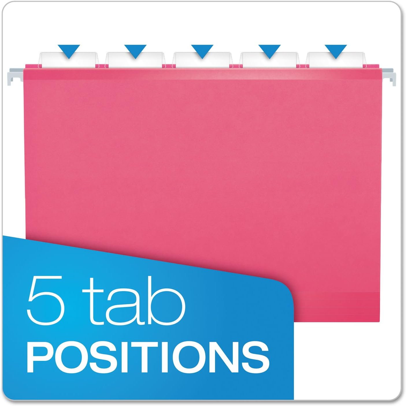 Pendaflex Reinforced Hanging File Folders, Letter Size, Bright Green, 1/5 Cut, 25/BX (4152 1/5 BGR)