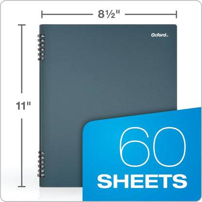 Oxford Stone Paper Notebook, School Notebook, Smooth Note-Taking Pad, Journal for Writing, 5-1/2" x 8-1/2", Blue Cover, 60 Sheets, 2 Pack (161641)