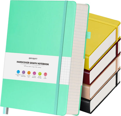 5 Pack College Ruled Notebook, 312 Numbered Pages Thick Notebooks Bulk, 100gsm No Bleed Paper Hardcover Leather Journal, Lined Journal Notebook Set for Women Men School Office, A5, Multicolor