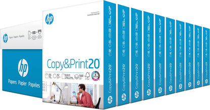 HP Printer Paper | 8.5 x 11 Paper | Copy &Print 20 lb | 1 Ream Case - 500 Sheets| 92 Bright | FSC Certified | 200060