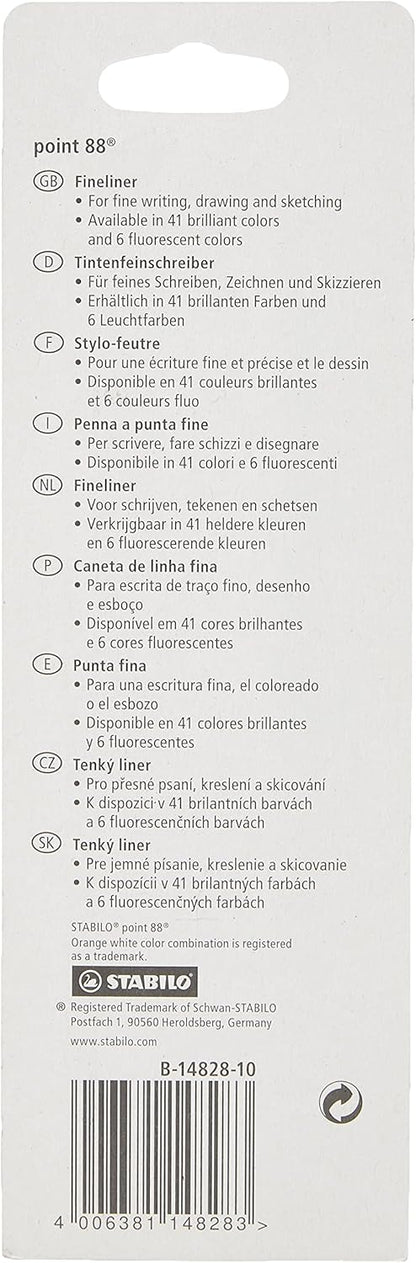 STABILO - point 88 - Fineliner - Pack of 3 - Black