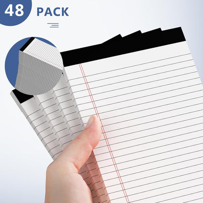 Nichela 5" x 8" Note Pads 12 Pack of Legal Pads 30 Sheets Notepad College Ruled Small Writing Pads Perforated Pages Paper Pads 80GSM Heavyweight Paper Note Pads for Home, Office, or School