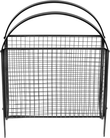MyGift Magazine Rack, Floor Freestanding Magazine Holder for Bathroom Bedroom Office, Books Newspapers File Mail Organizer, Mid Century Modern Decor Wire Storage for Tablets and Documents