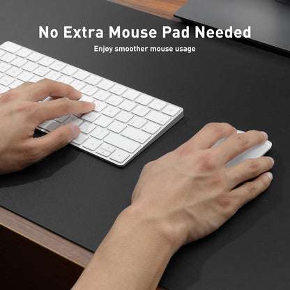 Aothia Leather Desk Pad Protector, Mouse Pad, Office Desk Mat, Non-Slip PU Leather Desk Blotter, Laptop Desk Pad, Waterproof Desk Writing Pad for Office and Home (Black,36" x 17") - Colors A