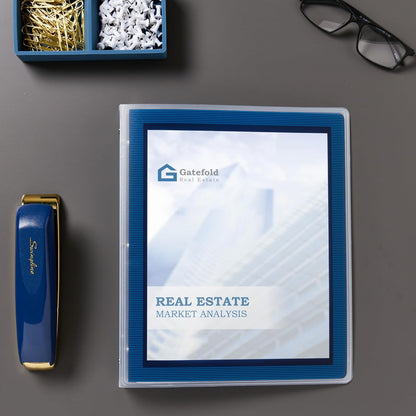 Avery Flexi-View 3 Ring Binder, 1/2 Inch Round Rings, 1 Navy Blue Binder (15766)