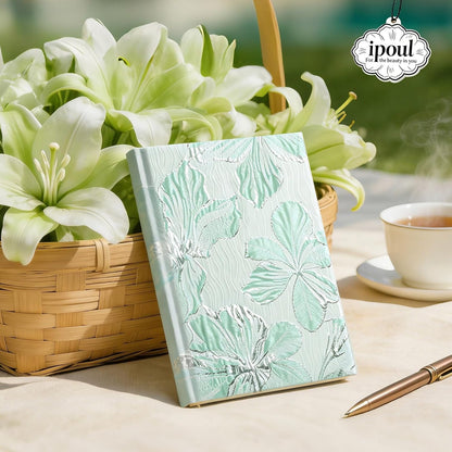 ipoul Flower Notebook, A5, 6x8, Hardcover, Lay Flat, Lined Paper, Journal for Women, Writing Notebook, Pretty, Hibiscus, Pink, Birthday Gifts for Women, Wedding Shower Gifts, Mothers Day Gift