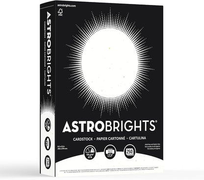 Astrobrights® Card Stock, Stardust White, Letter (8.5" x 11"), 65 Lb, Pack Of 250