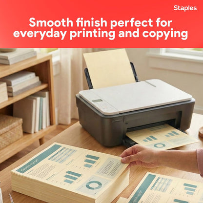 Staples Pastel Colored Copy Paper 8 1/2-Inch x 11-Inch Pink 500/Ream, For Office, School & Home