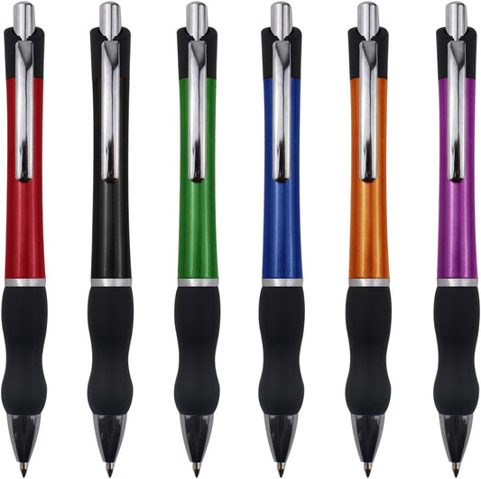 MiSiBao Retractable Ballpoint Pens Black Ink 1mm Medium Point Work Pen Smooth Writing for Men Women Office Business(12 count+4refills)