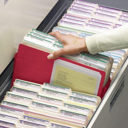 Smead File Pocket, Straight-Cut Tab, 1-3/4" Expansion, Letter Size, Redrope, 25 per Box (73214)