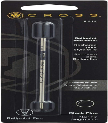 Cross Universal Ballpoint Pen Refill, Fine Point, Black, 1-Pack (8514)