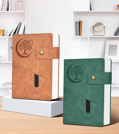 PAIBAS A5 Leather Journal Notebook, 365 Pages Thick Hardcover Lined Journal for Men & Women, Medium 5.9" x 8.4" College Ruled Notebooks for Work, School, Travel, Business,Note Taking,Writing Diary