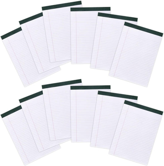 Roaring Spring Recycled Legal Pads, 12-Pack, 40 Sheets of 15lb White Paper, 8.5"x11.75", Legal Ruled, Perforated EZ Removal