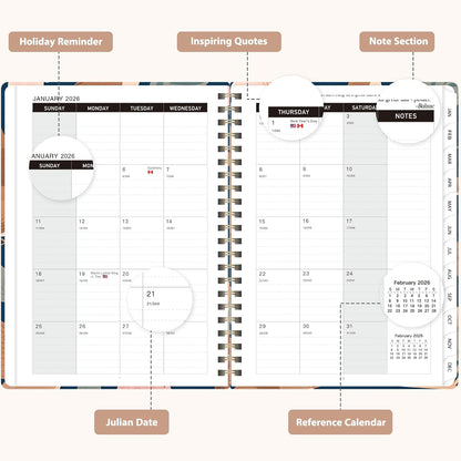 Planner 2026-2027, Weekly and Monthly Academic Year Calendar Planner, July 2026 - June 2027, Daily Agenda Book for Office School Supplies, A5(6.3'' x 8.5'')