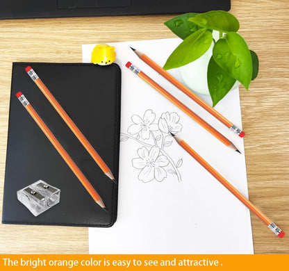 Adhere 25pcs Woodcase Pencils with Eraser Premium Pre-Sharpened Hexagon Graphite 2B pencils ideal for home, office writing including a Free Sharpener(Pink・25pcs)