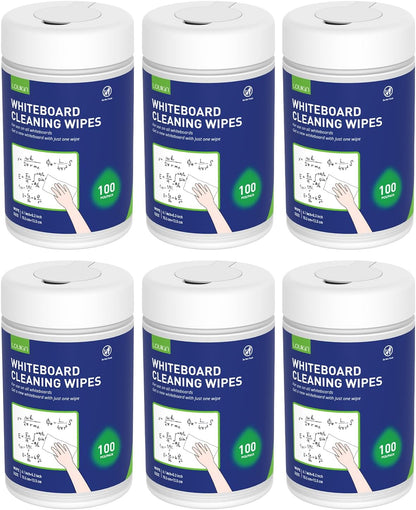 Loukin Whiteboard Cleaning Wipes, Dry Erase Board Cleaning Wipes, Non-toxic White board Wipes, 100 Wipes per Canister
