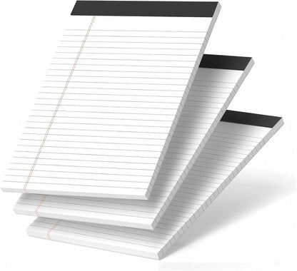 Nichela 2 Pack Legal Pads 8.5 x 11 White Note Pads 8.5 x 11 Notepad Micro Perforated Writing Pads Lined Paper Pads Wide Ruled Pad of Paper 30 Sheets Notebook for To-Do Lists, School & Office Supplies