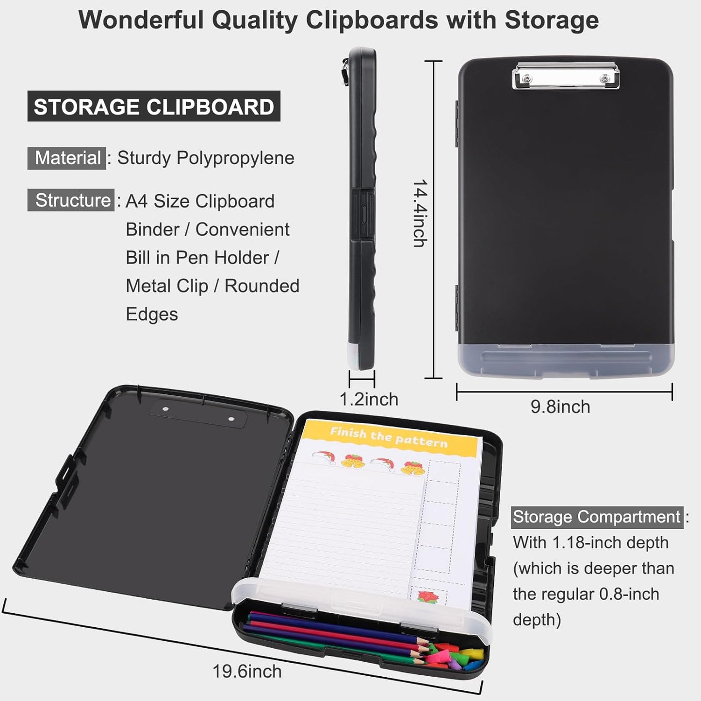 SFLHHDM Purple Clipboard, Clip Boards 8.5x11, Teacher Clipboards with Storage, Plastic Clipboard with Pen Holder, Clipboards Storage for Women Teachers Work, School & Office Supplies