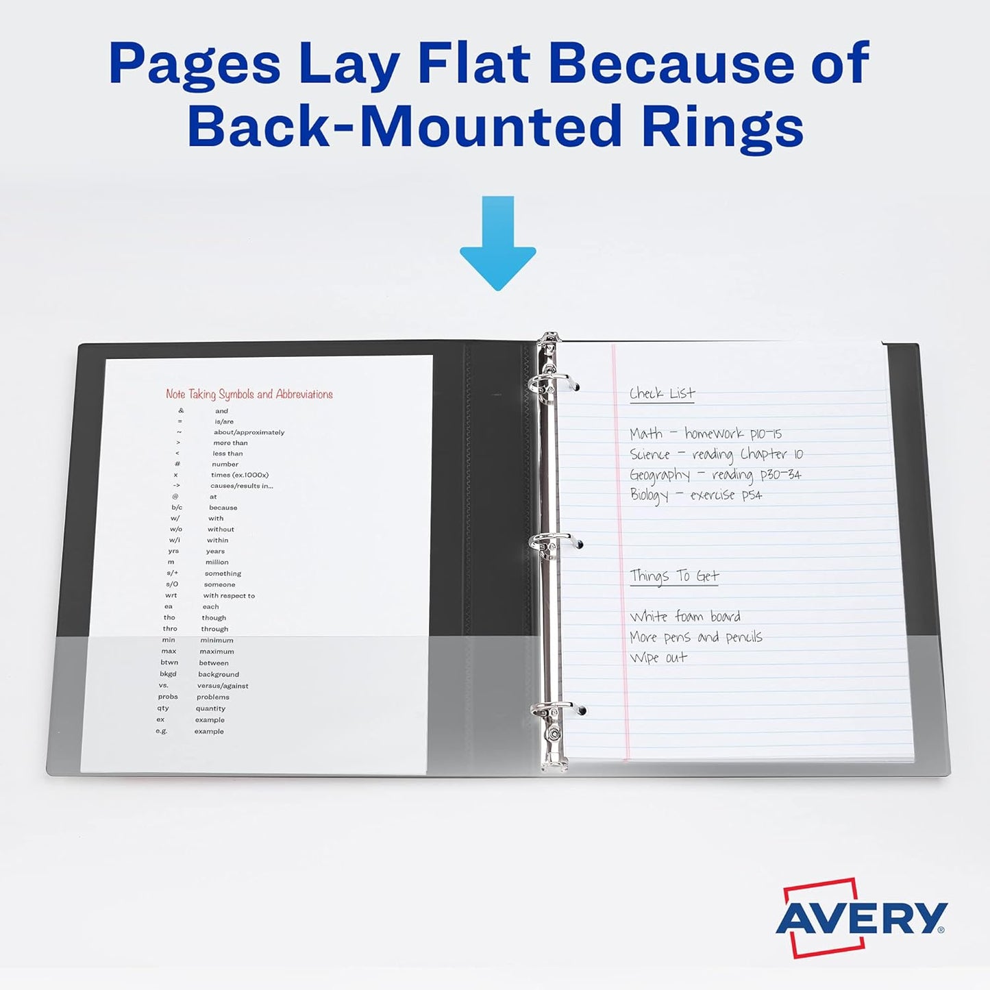 Avery Durable View 3 Ring Binders, 4 Inch Round Ring EZD, 780 Sheet Capacity, White, 4.5" Wide Spine, Holds 8-1/2" x 11" Paper, Great for Organizing Reports & Projects (2-Pack of 09801)