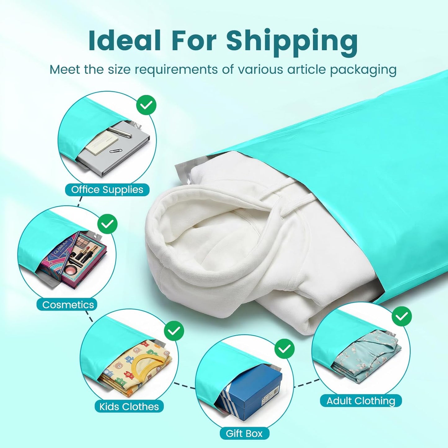 Metronic Poly Mailers 10x13 100 Pcs | Small Shipping Bags for Clothing | Mailing Bags for Small Business, Shipping Envelopes,Packing Bags in Black