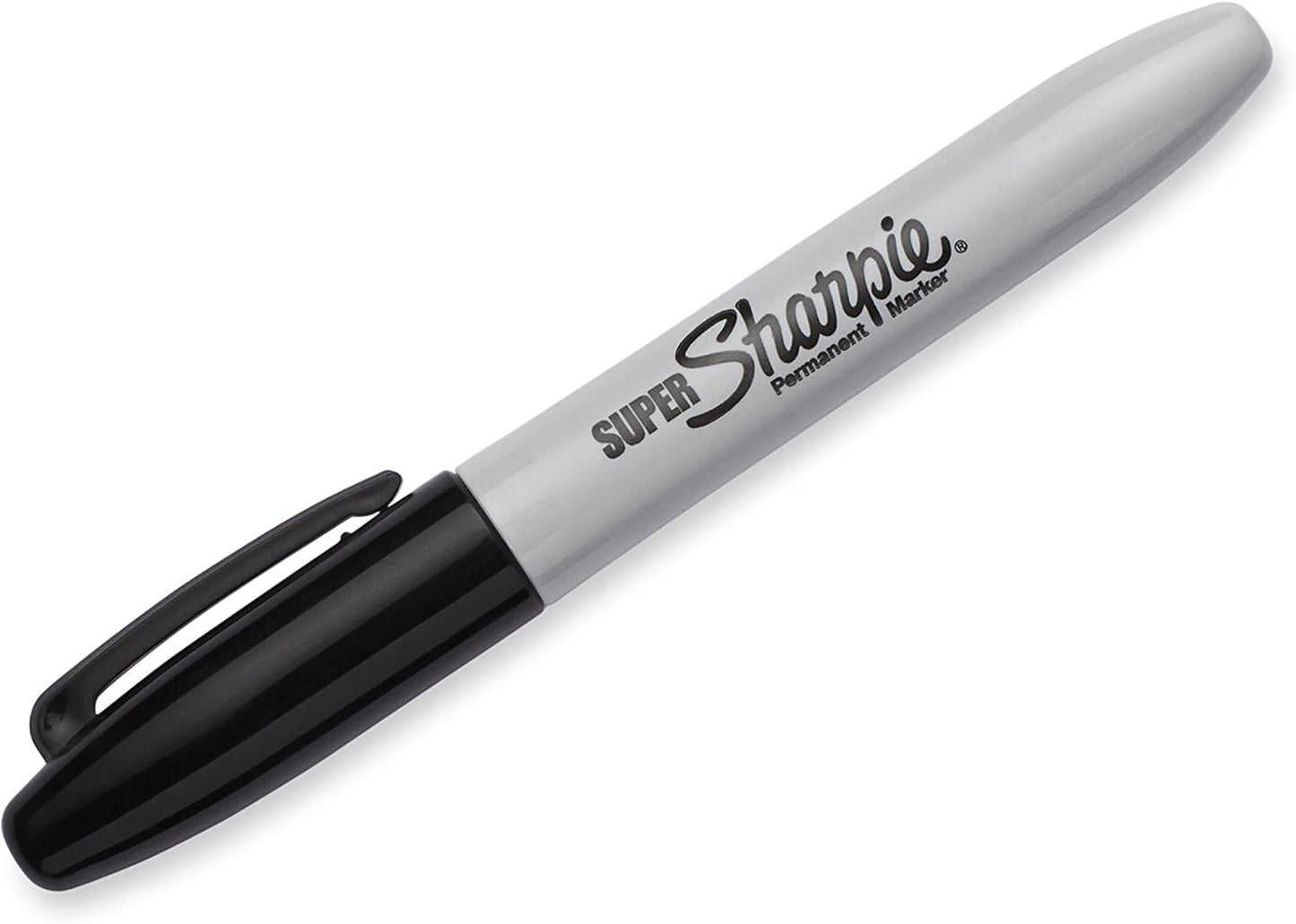 Sharpie Super Permanent Markers, Fine Point, Black, 12 Count - Quick Drying, For Classroom, Poster Boards, Office, Home, Teacher Supplies