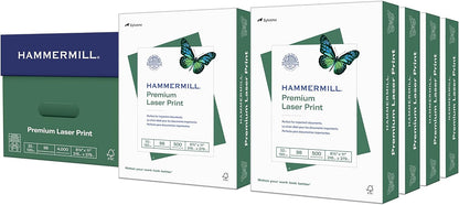 Hammermill Printer Paper, Premium Laser Print 32 lb, 8.5 x 11-98 Bright, Made in The USA, 104646R - 1 Ream (500 Sheets)