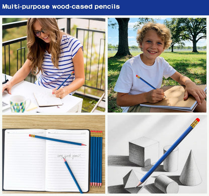 Adhere 25pcs Woodcase Pencils with Eraser Premium Pre-Sharpened Hexagon Graphite 2B pencils ideal for home, office writing including a Free Sharpener(Pink・25pcs)