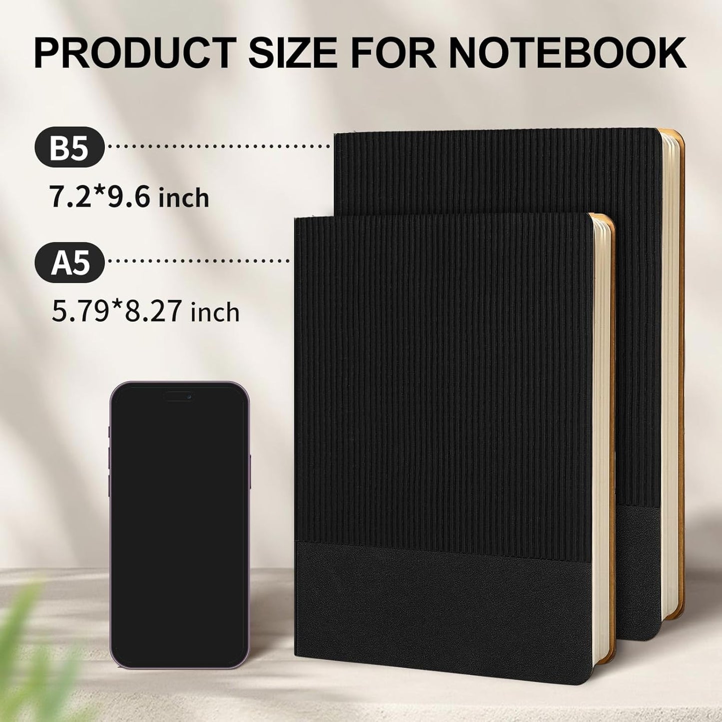 Lined Journal Notebook for Work College Ruled Note Book 5.79"x8.27"A5 PU Leather Daily Journaling 216 Pages for Women Men Writing Home School Supplies Business (Dark Green)