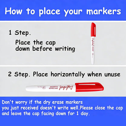 Fine Tip Dry Erase Markers 160 Pack Bulk, Black Red Blue Markers (80/40/40), Low Odor Perfect for Writing on Glass or Home School Office