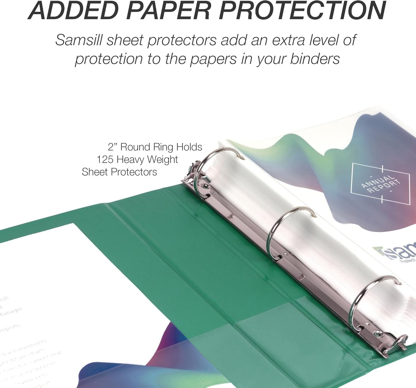 Samsill 1.5 Inch 3 Ring Binders, Economy Round Ring, Clear View Cover, 325 Sheet Capacity - for School, Home, Office - White, 4 Pack