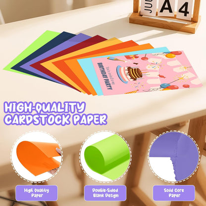 40 Sheets Cream Cardstock Paper 8.5 x 11, Ivory Cardstock Printer Paper 8.5x11, Off White Card Stock Paper 8.5 x 11, 200 GSM Construction Paper for DIY Cards, Greeting Cards, Wedding Invitations