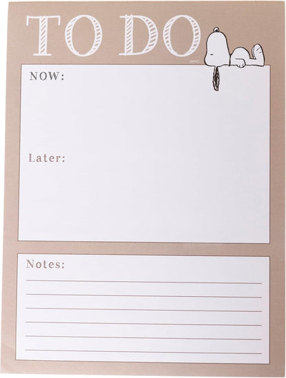 Graphique Large Notepad, Brush Strokes – 6" x 8", Cute Notepad with 150 Tear-Off Sheets, Features the Word “Notes” on Every Page – Perfect for Note Taking, List Making, and More