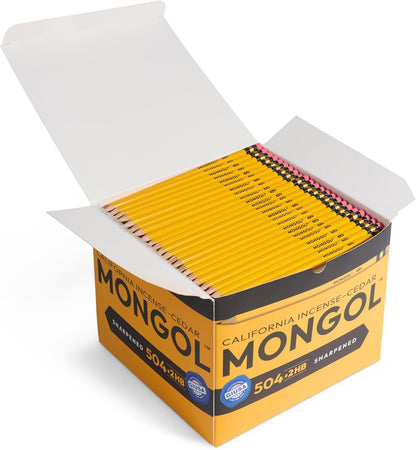 Mongol Classic Incense Cedar #2 Pencil - 12-Pack – Pre-sharpened, European Graphite Core, US Grown Cedar, Smudge Free Eraser – Nontoxic PMA Certified