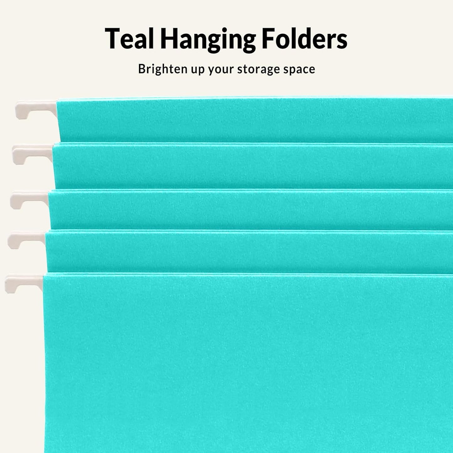 SUNEE Hanging File Folders, 25 Pack Letter Size Hanging File Folders with 1/5-Cut Tabs, Ideal for Home and Office Organization and Papers Classification, Bright Neon Pink