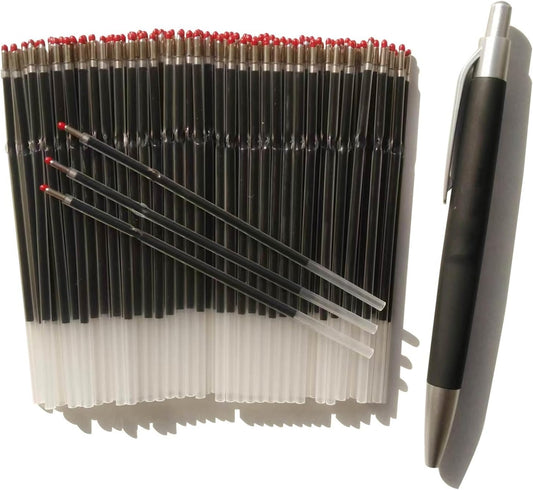 100 Pcs Ball Point Pen Refills Blue,1.0 mm Replaceable Pen Refills,Size 4.2 inch/107mm,Send 1 Retractable Ballpoint Pen,for Office School Supplies (Blue)