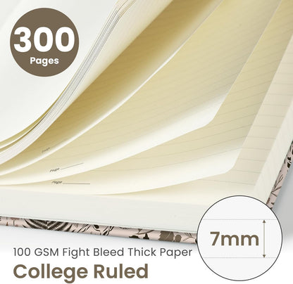 Lined Spiral Notebook Journal for Work, 300 Pages Thick B5 (7.1"x10") College Ruled Journal for Women & Writing, Hardcover Notebook for Note Taking, Perfect for Office Home School Supplies, Purple