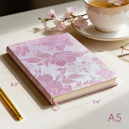 ipoul Flower Notebook, A5, 6x8, Hardcover, Lay Flat, Lined Paper, Journal for Women, Writing Notebook, Pretty, Hibiscus, Pink, Birthday Gifts for Women, Wedding Shower Gifts, Mothers Day Gift