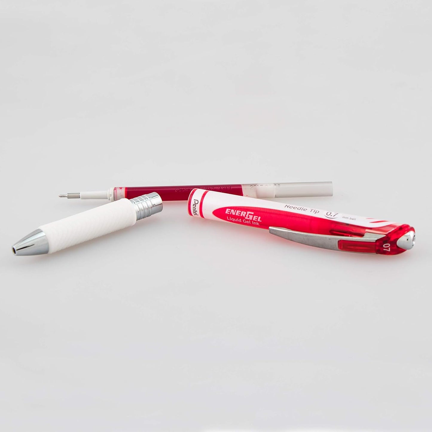Pentel EnerGel Pearl RTX Retractable Liquid Gel Pen, (0.7mm), Medium Line, Needle Tip, Black Ink, Pack of 2 (BLN77WBP2A)