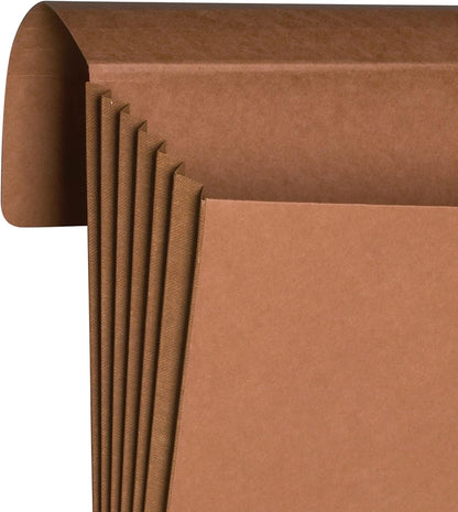 Smead Expanding File Wallet, Flap and Cord Closure, 5-1/4" Expansion, Extra Wide Letter Size, Redrope, 10 per Box (71186)