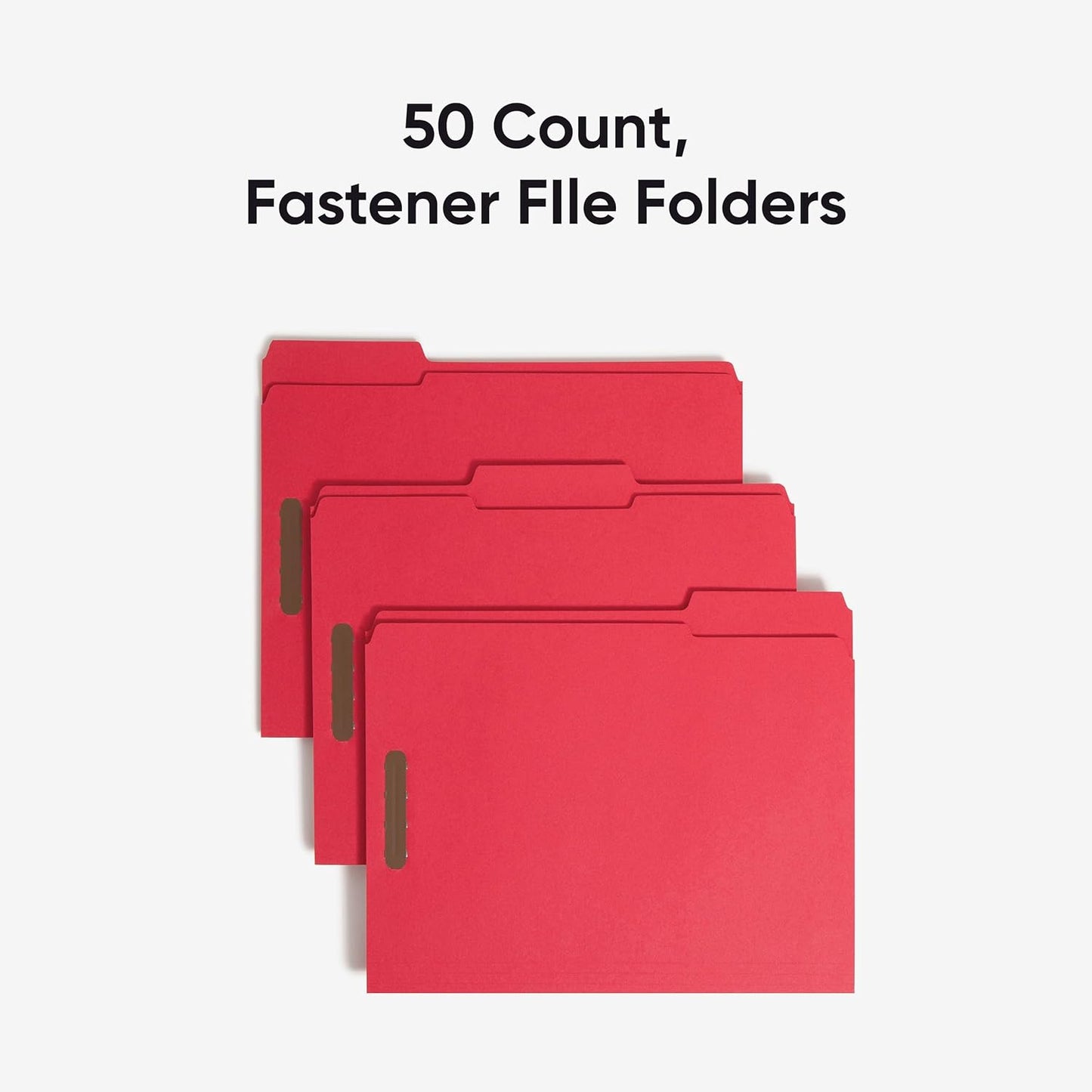 Smead Fastener File Folders, Reinforced 1/3-Cut Tabs, 2 Fasteners, Letter Size, Blue, 50 per Box (12040)