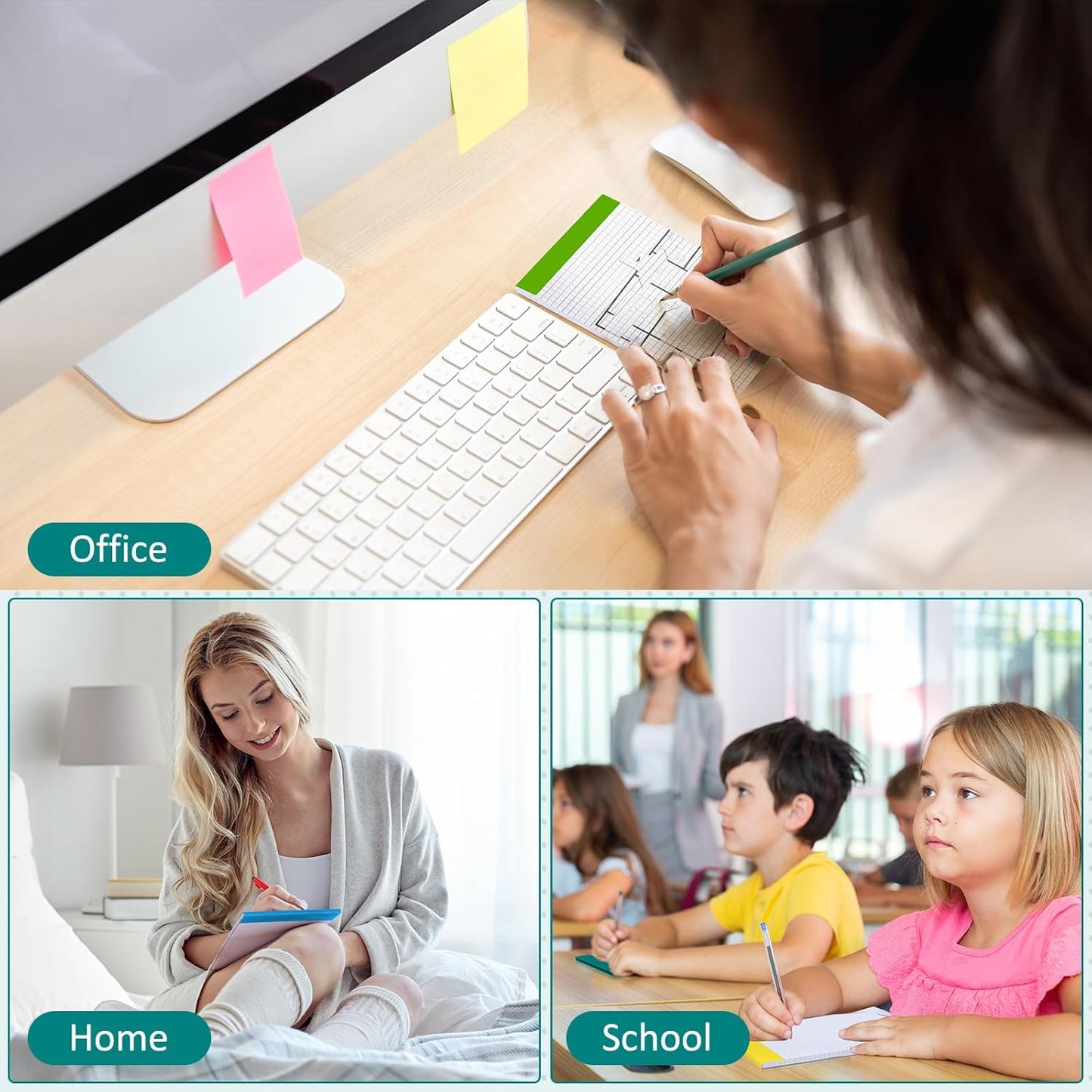 Jetec 8 Pack Dot Grid Notepad 5x8 Graph Paper Pad 50 Sheets Legal Pad Quad Ruled Notepad for Drawing Journaling Sketching Planner School College Office Engineers (Dot Line)