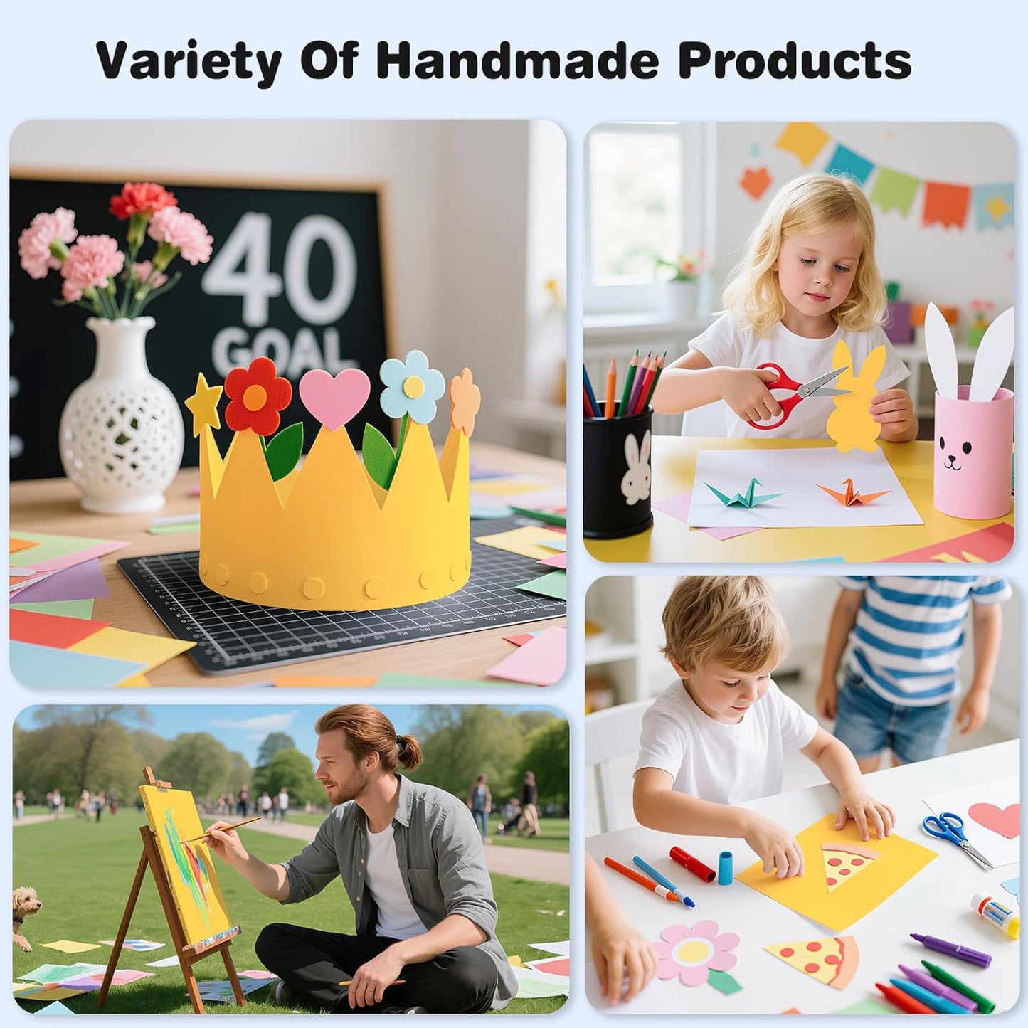 Cardstock 8.5 x 11, Thick Printer Paper 75 lb/200 gsm, 40 Sheets Card Stock White, Heavy Card stock, White CardStock Paper for Invitations, Diy Cards, Business Cards, Menus, Crafts, Drawing etc