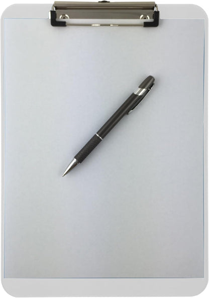 Trade Quest Plastic Clipboard Opaque Color Letter Size Low Profile Clip (Pack of 6) (Black)