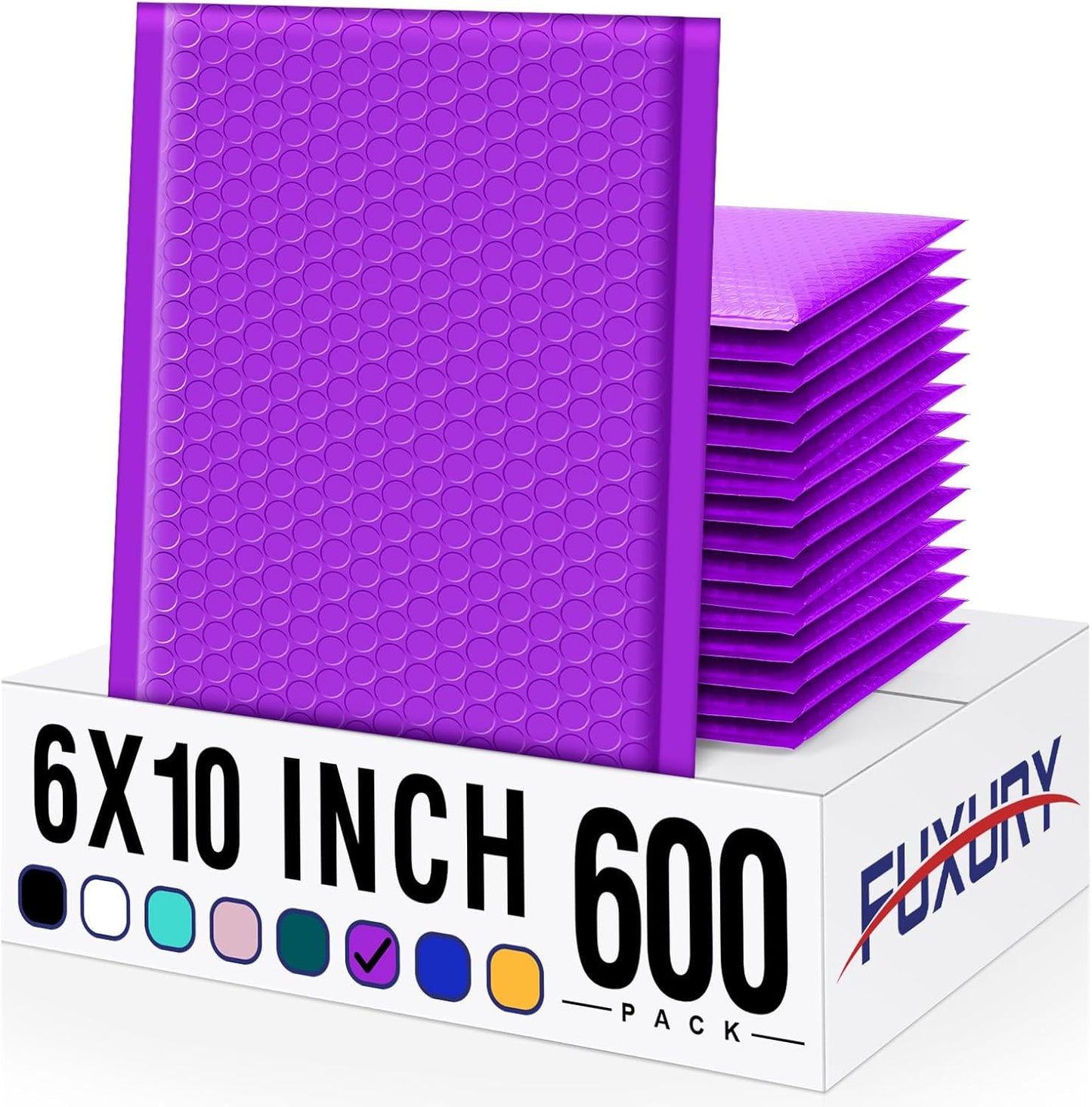 Fuxury Bubble Mailer 6x10" 100 Pack White Bubble Mailers Usable Size 6x9" Self Seal Padded Mailing Envelopes Opaque Bubble Padded Mailer for Small Business Mailing Jewelry Makeup Small Items