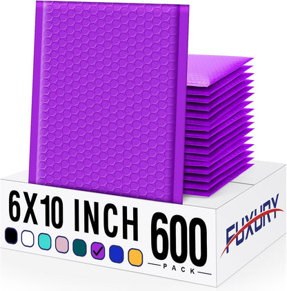 Fuxury Bubble Mailer 6x10" 100 Pack White Bubble Mailers Usable Size 6x9" Self Seal Padded Mailing Envelopes Opaque Bubble Padded Mailer for Small Business Mailing Jewelry Makeup Small Items