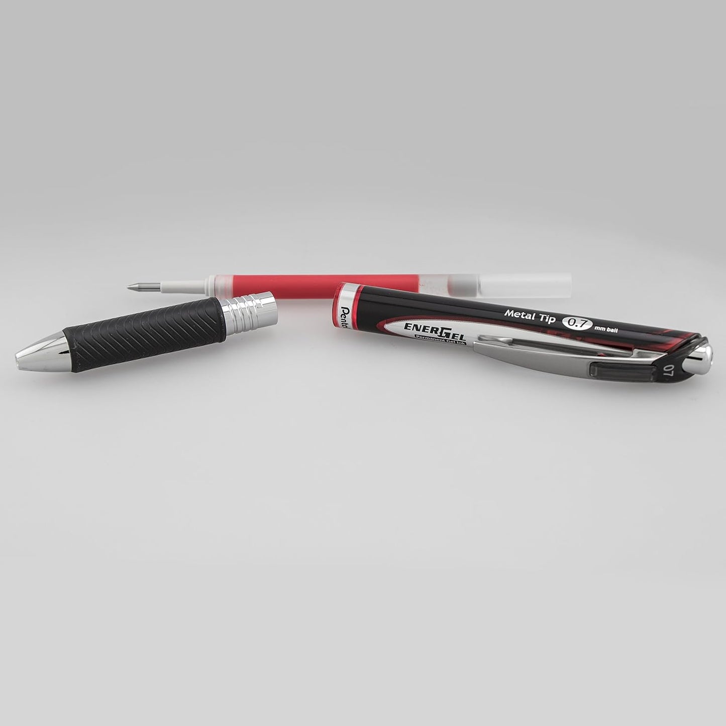 Pentel EnerGel Permanent Gel Ink Rollerball Pen, Black, 3 Pack (BLP77BP3A)