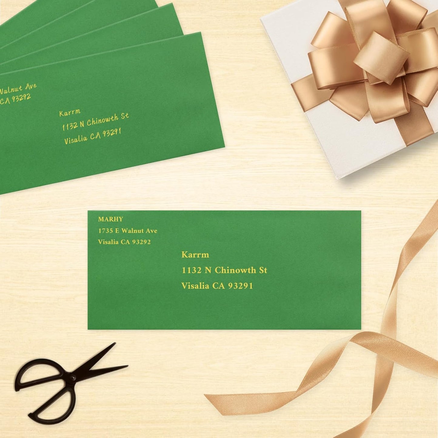 50 Pack #10 Business Envelopes, Sage Green Standard Envelopes Self Seal, Letter Size Mailing Envelopes for Checks Letters Invoices Statements Birthday Graduation Wedding, 4 1/8 x 9 1/2 Inch