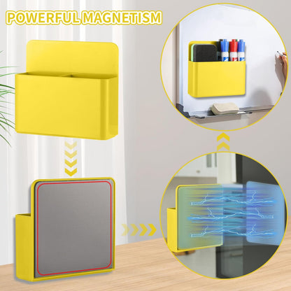 Camelmother 2Magnetic Marker Holder For Whiteboard Dry Erase Marker Holder For Office Refrigerator Fridge Classroom Must (black)